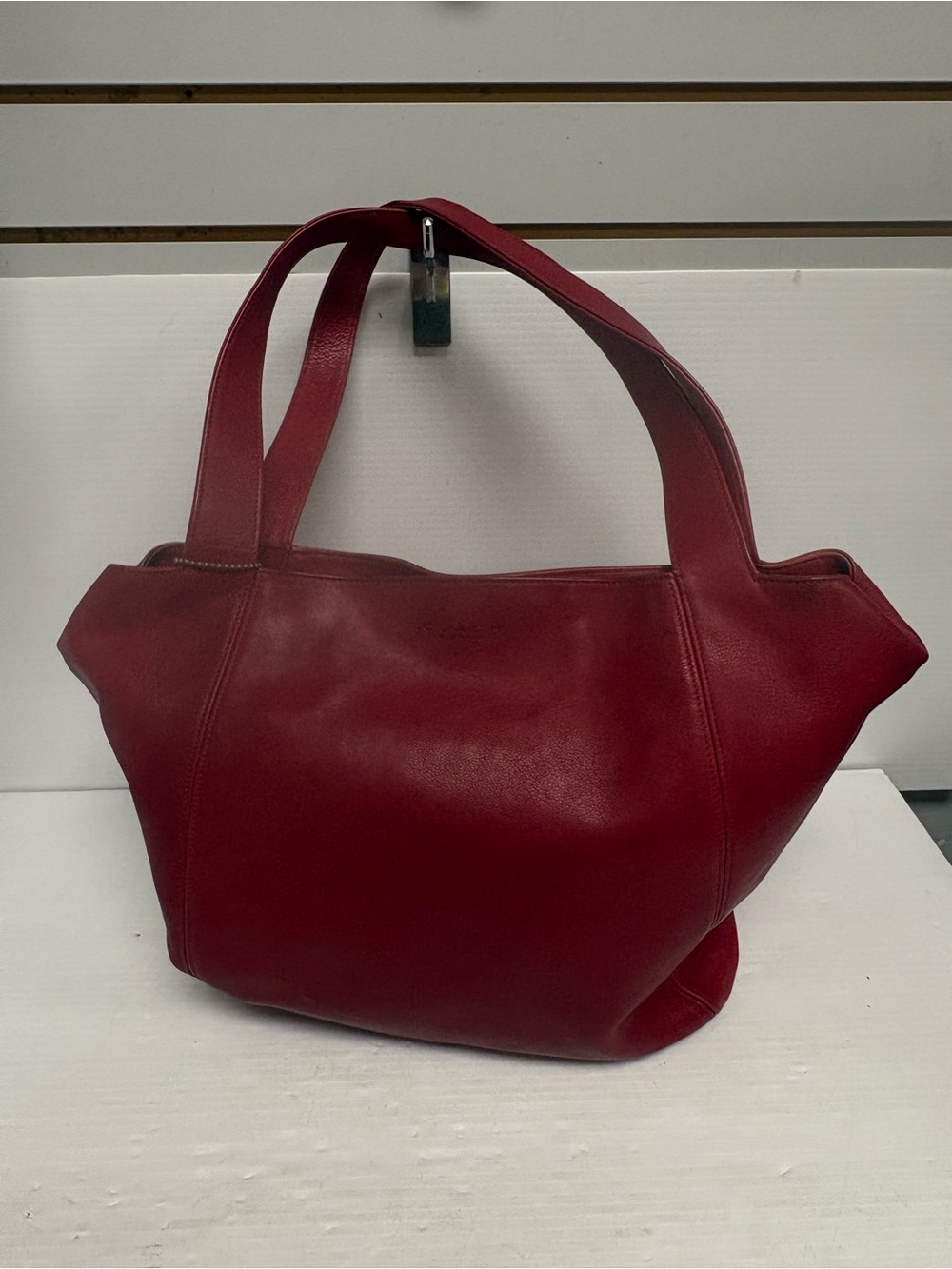 Coach Deep Red Leather Tote - Picture 1 of 4
